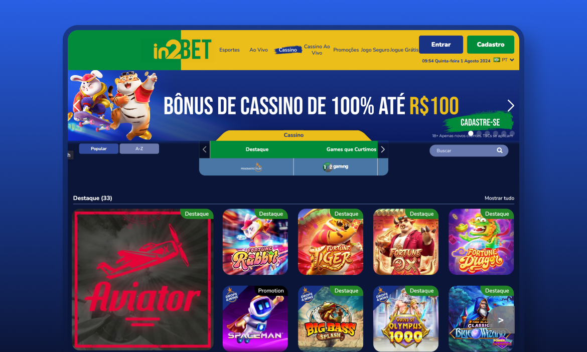 In2bet Casino - Registro - Passo 2