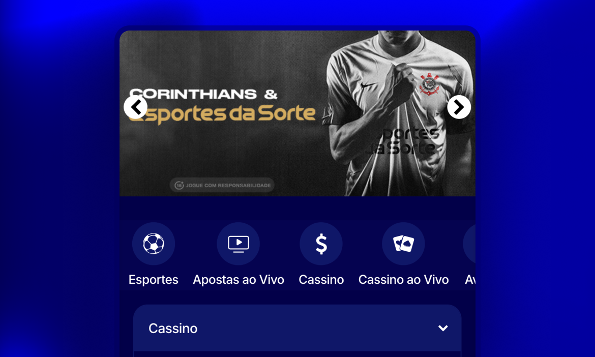 Esportes da Sorte Casino Etapa 1 do registro