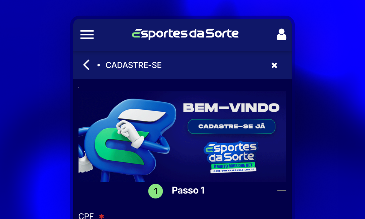 Esportes da Sorte Casino Etapa 2 do registro